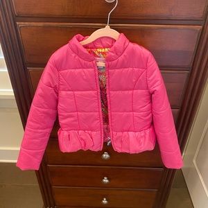 Lilly Pulitzer little girls puffer jacket. M 6-7.